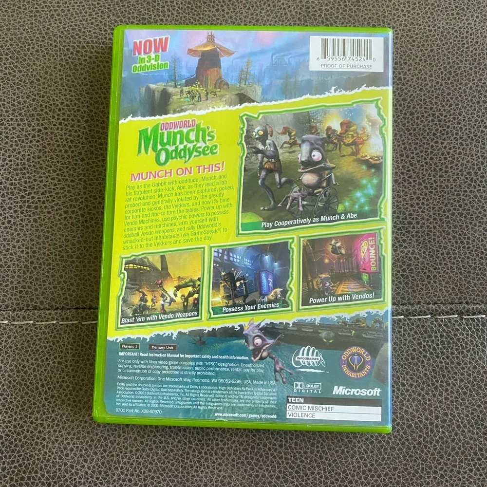 Oddworld Munch's Oddysee (Microsoft Xbox, 2001)